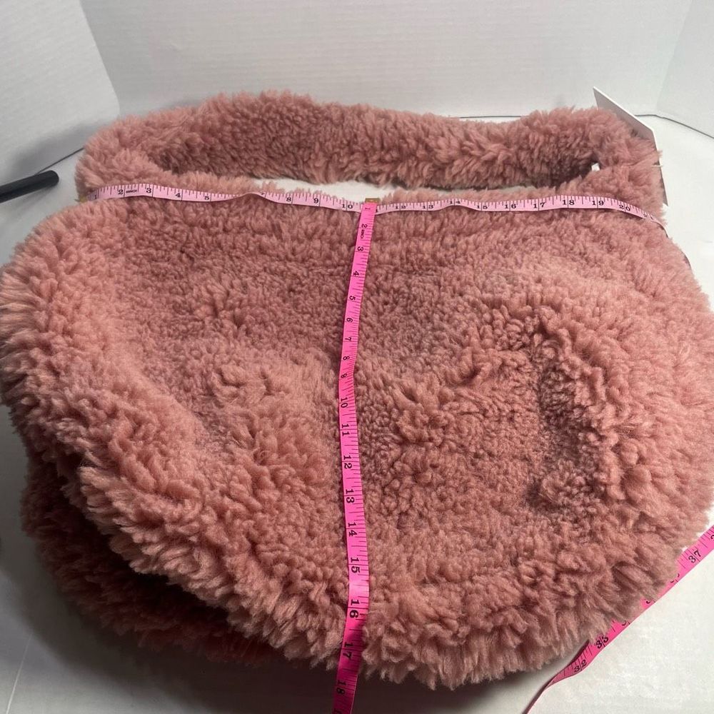 BNWT XXL ROKH FAUX FUR LARGE SHOULDER OR CROSSBODY PINK Unique Look Price Firm! - Picture 14 of 16